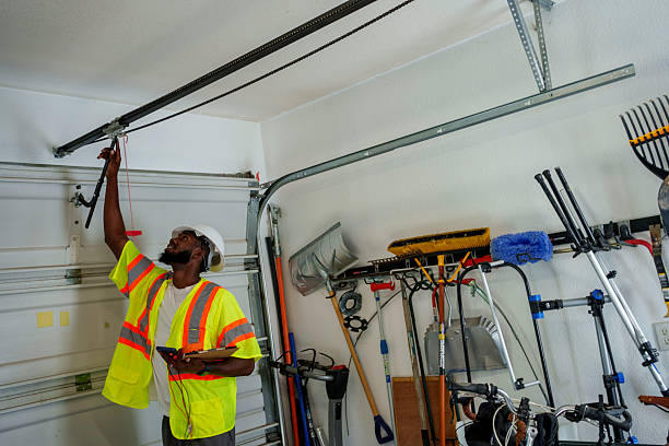 Professional Garage Door Panel Replacement technician working in Charlestown, IN